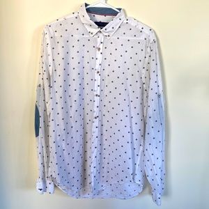 ZARA MAN seashell slim fit button down shirt